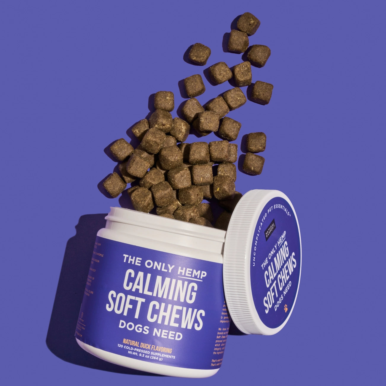 Natural Rapport Hemp Calming Soft Chews for Dogs – 120 Count