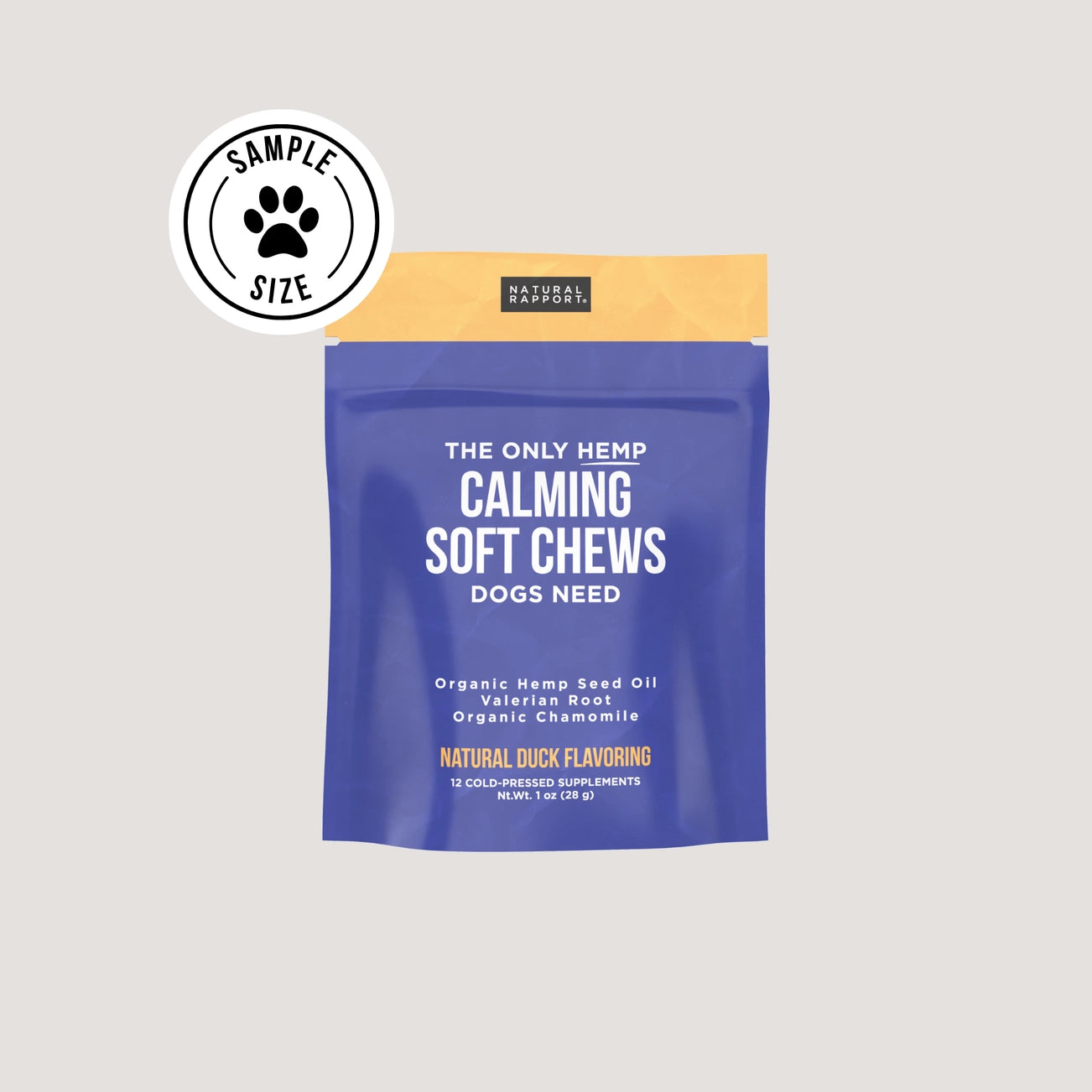 Natural Rapport Hemp Calming Soft Chews for Dogs – 120 Count