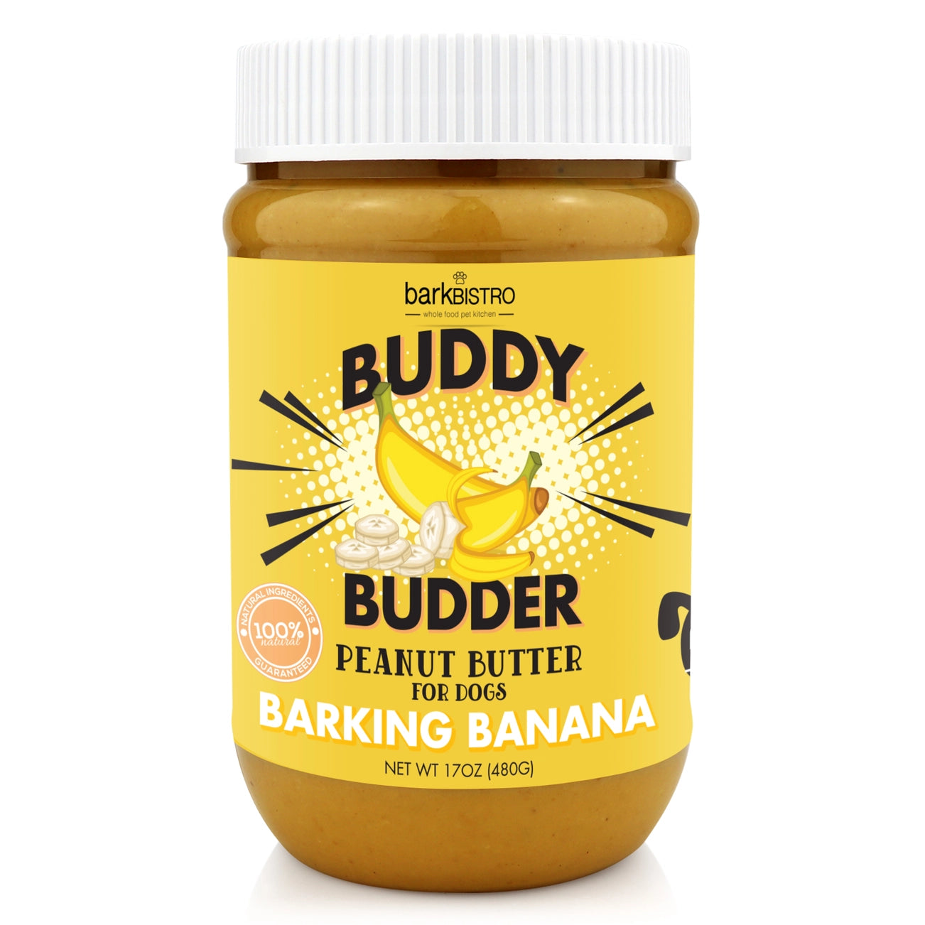 Bark Bistro Barkin' Banana Buddy Budder Dog Peanut Butter – 17 oz