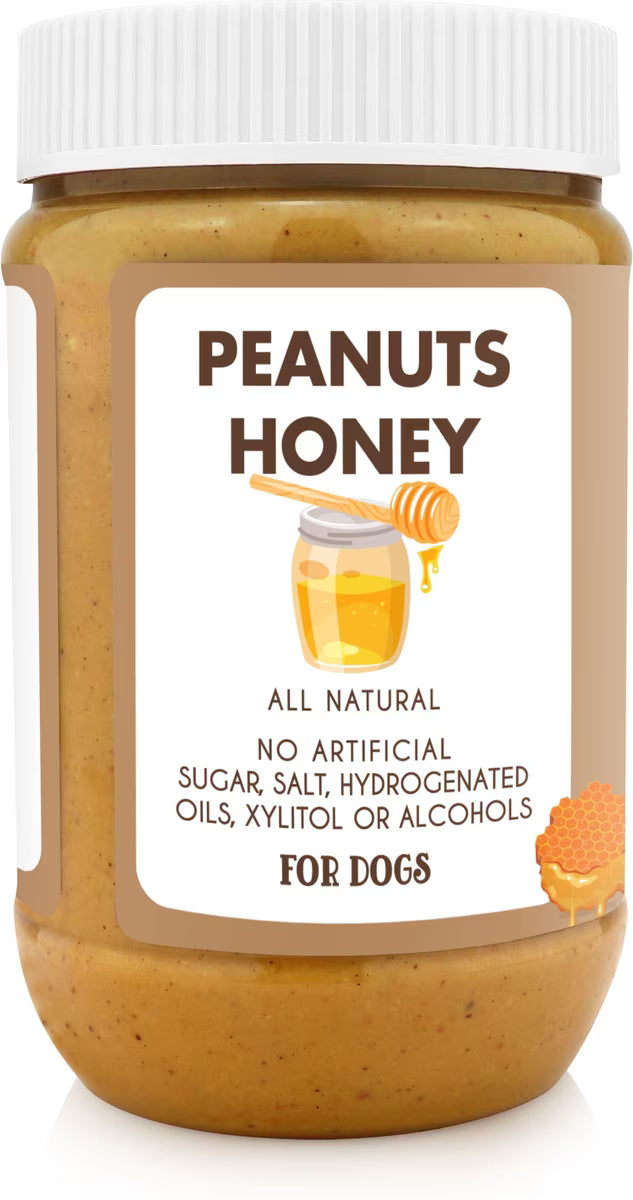 Bark Bistro Ruff Ruff Raw Buddy Budder ingredients with peanuts and wildflower honey
