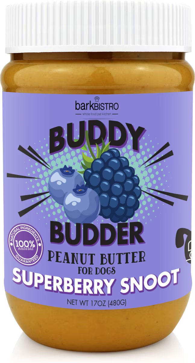 Bark Bistro Superberry Snoot Buddy Budder Dog Peanut Butter – 17 oz