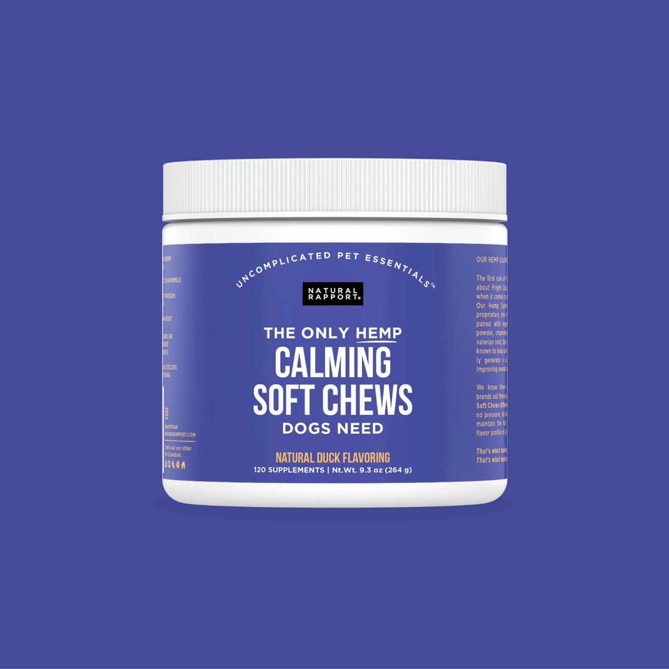 Natural Rapport The Only Hemp Calming Soft Chews for Dogs package